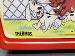 Vtg 1986 Pound Puppies Lovable Huggable Thermos Red Lunchbox Tonka Collectible