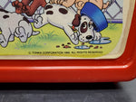 Vtg 1986 Pound Puppies Lovable Huggable Thermos Red Lunchbox Tonka Collectible