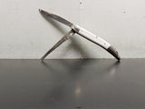 Vtg Stainless Steel Folding Knife Made in Japan 2 Blade Saw Edge & 3.5" Blade VF