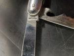 Vtg Stainless Steel Folding Knife Made in Japan 2 Blade Saw Edge & 3.5" Blade VF