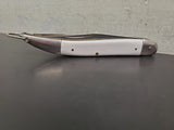 Vtg Stainless Steel Folding Knife Made in Japan 2 Blade Saw Edge & 3.5" Blade VF