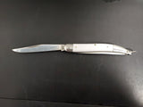 Vtg Stainless Steel Folding Knife Made in Japan 2 Blade Saw Edge & 3.5" Blade VF