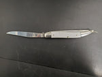 Vtg Stainless Steel Folding Knife Made in Japan 2 Blade Saw Edge & 3.5" Blade VF