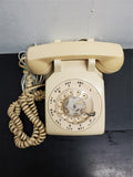Vtg Desk Telephone 1970s Bell System Western Electric Rotary Dial Phone Beige VF