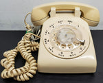 Vtg Desk Telephone 1970s Bell System Western Electric Rotary Dial Phone Beige VF