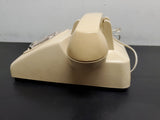 Vtg Desk Telephone 1970s Bell System Western Electric Rotary Dial Phone Beige VF