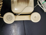 Vtg Desk Telephone 1970s Bell System Western Electric Rotary Dial Phone Beige VF
