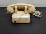 Vtg Desk Telephone 1970s Bell System Western Electric Rotary Dial Phone Beige VF