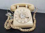 Vtg Desk Telephone 1970s Bell System Western Electric Rotary Dial Phone Beige VF