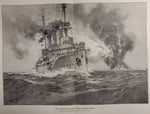Antique 1914 WW1 Illustrated Story German Newspaper Publication Art Complete #8