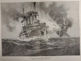 Antique 1914 WW1 Illustrated Story German Newspaper Publication Art Complete #8