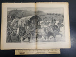 Antique 1914 WW1 Illustrated Story German Newspaper Publication Art Complete #8