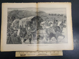 Antique 1914 WW1 Illustrated Story German Newspaper Publication Art Complete #8