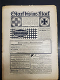 Antique 1914 WW1 Illustrated Story German Newspaper Publication Art Complete #8