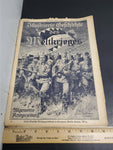 Antique 1914 WW1 Illustrated Story German Newspaper Publication Art Complete #8