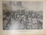 Antique 1914 WW1 Illustrated Story German Newspaper Publication Art Complete #9