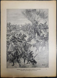 Antique '14 WW1 Illustrated Story From German Publication Fritz Newmann Artwork
