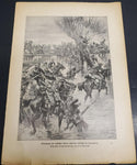 Antique '14 WW1 Illustrated Story From German Publication Fritz Newmann Artwork