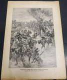 Antique '14 WW1 Illustrated Story From German Publication Fritz Newmann Artwork