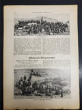 Antique '14 WW1 Illustrated Story From German Publication Fritz Newmann Artwork