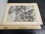 Antique '14 WW1 Illustrated Story From German Publication Fritz Newmann Artwork