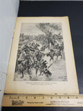 Antique '14 WW1 Illustrated Story From German Publication Fritz Newmann Artwork