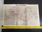1914-15 WW1 Illustrated Story German Publication Map From Western Theater of War