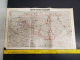1914-15 WW1 Illustrated Story German Publication Map From Western Theater of War