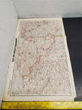 1914-15 WW1 Illustrated Story German Publication Map From Western Theater of War
