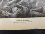1914 WW1 Artwork by A. Roloff Battle From Illustrated Story German Publication