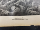1914 WW1 Artwork by A. Roloff Battle From Illustrated Story German Publication