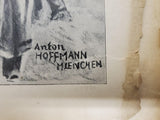 1914 WW1 Art by Anton Hoffman Mienchen From Illustrated Story German Publication