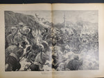 1914 WW1 Art Battle by Franz Kienmayer From Illustrated Story German Publication