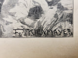 1914 WW1 Art Battle by Franz Kienmayer From Illustrated Story German Publication