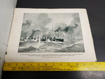 1914 WW1 Art Ships by Harry Heusser From Illustrated Story German Publication