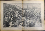 1914 WW1 Art Battle by Franz Kienmayer From Illustrated Story German Publication