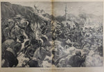 1914 WW1 Art Battle by Franz Kienmayer From Illustrated Story German Publication