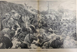 1914 WW1 Art Battle by Franz Kienmayer From Illustrated Story German Publication
