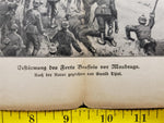 1914 WW1 Battle Art by Ewald Thiel From Illustrated Story German Publication