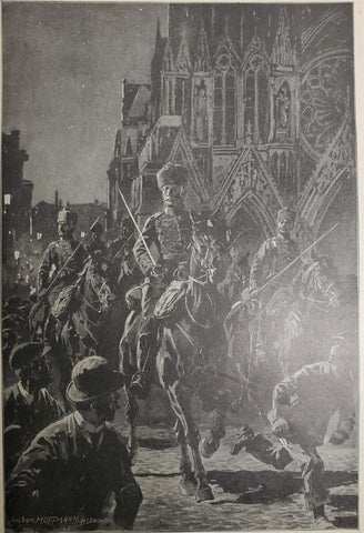 WW1 1914 Art by Anton Hoffman Excerpt From Illustrated Story German Publication