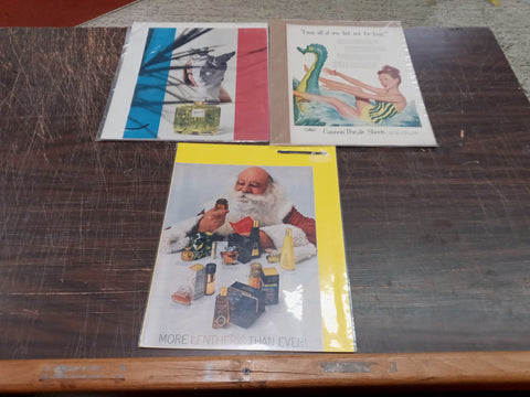 Vtg Advertisements Cannon Mills Inc. Perfume Santa Tweed Miracle Shanghai Ambush