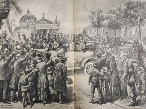 1914-1915 WW1 Art by Fritz Neumann From Illustrated Story German Publication