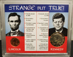 American Historic Society Strange But True: Lincoln Kennedy Coins Collector Card