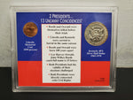American Historic Society Strange But True: Lincoln Kennedy Coins Collector Card