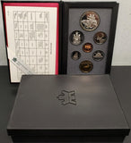 Vtg 1990 Royal Canadian Mint Proof Set W/Specifications Sheet in Case Coin Coll.