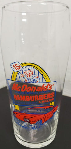 1995 McDonald's Hamburgers Speedee Service System Drinking Glass Over 5 Mil Sold