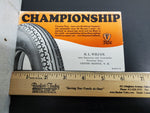 Vtg Ink Blotter Championship Tires Advertising Wilcox Auto Service Station 1930'