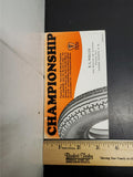 Vtg Ink Blotter Championship Tires Advertising Wilcox Auto Service Station 1930'