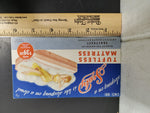 Vtg Ink Blotter Card Sealy Advertising Tuftless Mattress Lady on Bed Since 1881
