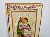 Antique 1912 Oil City Trust Bank PA December Calendar W/Gorgeous Artwork Collect